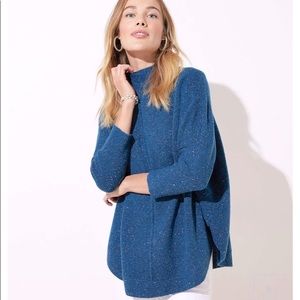 LOFT Blue Poncho Sweater
